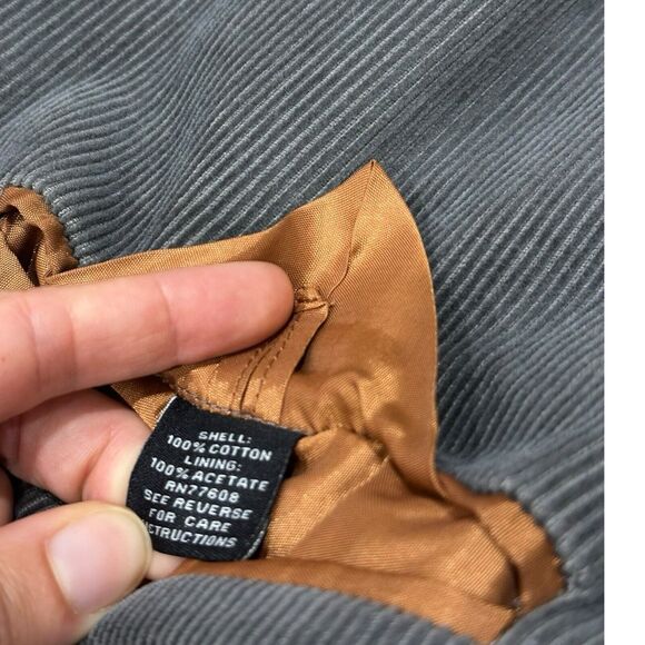 J Peterman Men's Size 46 Gray Sport Coat Corduroy Blazer Jacket Heavy J. Grey - Picture 4 of 11